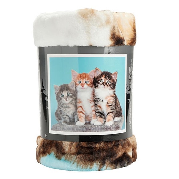 Other - Tabby Kitten Trio Print Throw, (50" x 60")